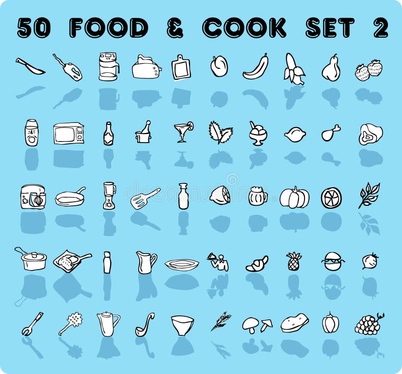 50 vector food & cook icons