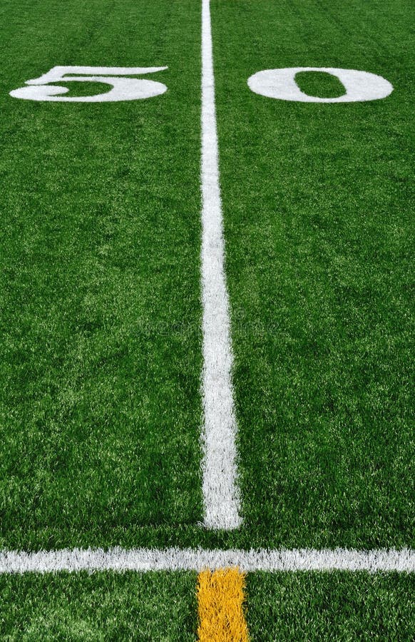 Sideline On American Football Field Stock Image - Image of line