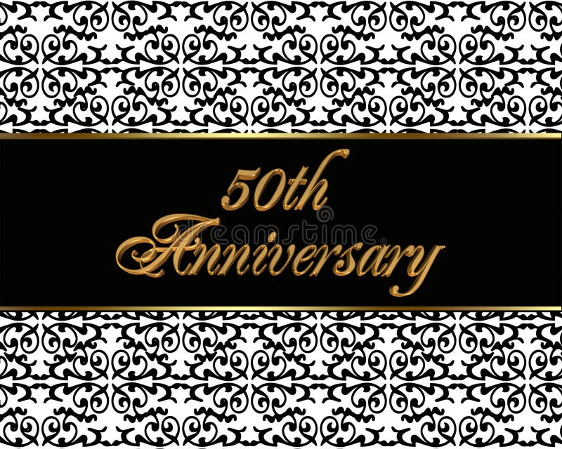 50th anniversary invitation card stock illustration celebrate it invitation templates