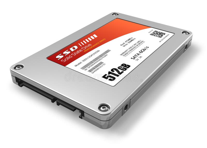 512GB Solid State Drive (SSD) Stock Illustration Illustration of data