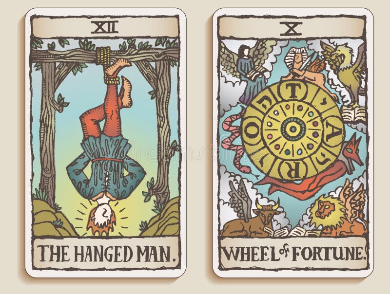 Stare Tarot Karty Pełny Pokład Królowa Pentacles Ilustracji