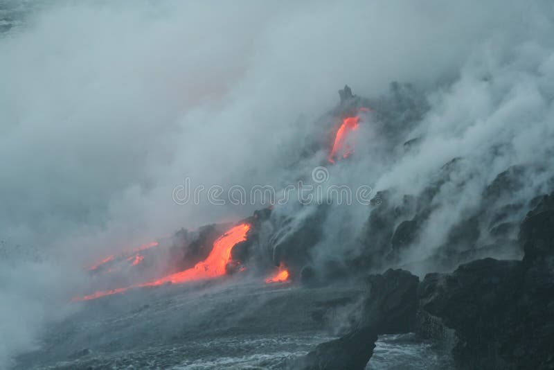 Kilauea volcano lava flow, Hawaii. Kilauea volcano lava flow, Hawaii