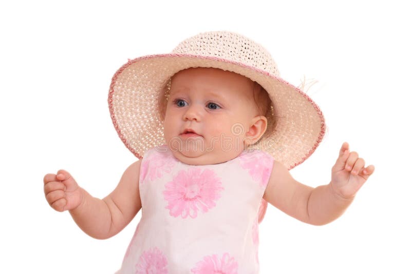 6 months baby girl in hat