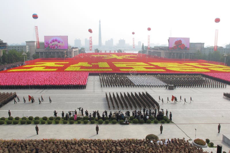 The 65th anniversary of North Korea labor party royalty free stock photos
