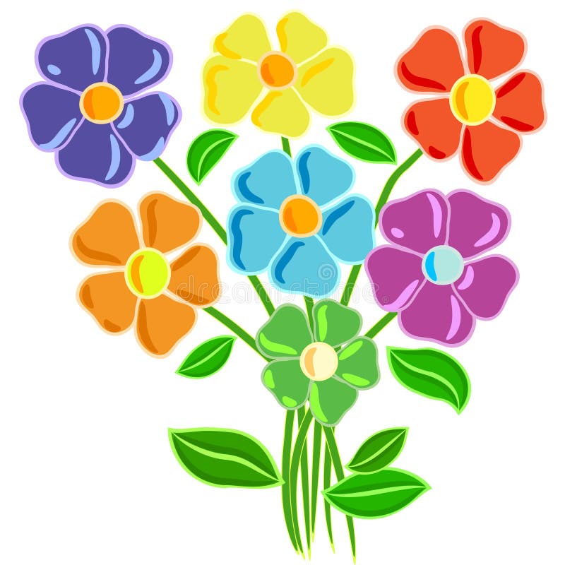 7 flower stock vector. Illustration of cute, flower, beautiful - 11755850