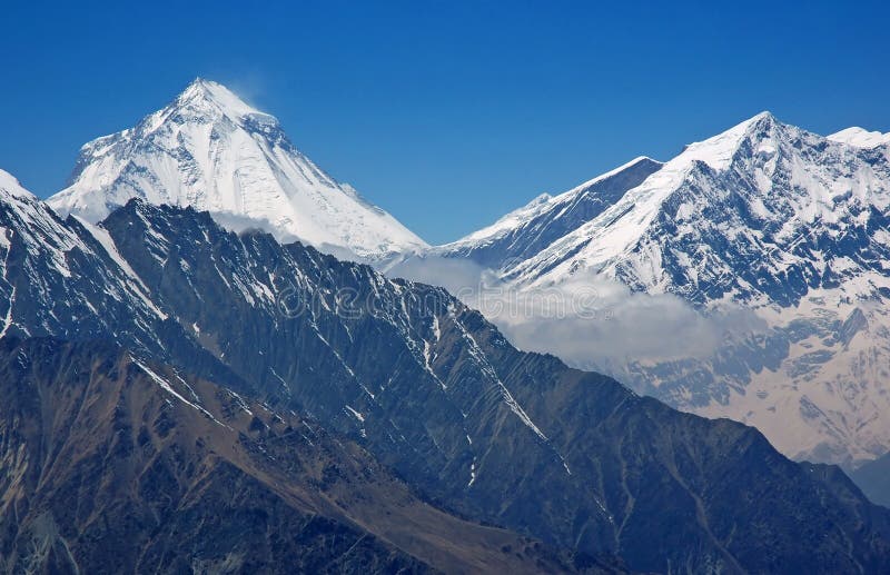8 167 dhaulagirihimalaya räkneverk berg