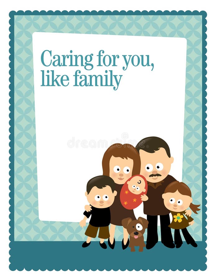 8. 5x11 Flyer/Poster Template with Hispanic family. Hispanic family cartoon vectors
