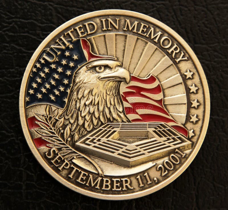 9 11 coin minnesmärken royaltyfri bild 9 11 coin minnesmärken royaltyfri bild