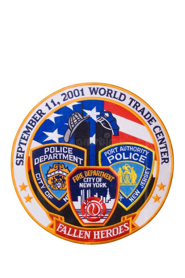911 Tribute Patch (isolated with clipping path) Tribute Patch to honor the fallen heroes of the World Trade Center, New York City, September 11, 2001. The patch carries the insignia of the Police and Fire Departments of New York City and the Port Authority Police of New York and New Jersey. 911 Tribute Patch (isolated with clipping path) Tribute Patch to honor the fallen heroes of the World Trade Center, New York City, September 11, 2001. The patch carries the insignia of the Police and Fire Departments of New York City and the Port Authority Police of New York and New Jersey.