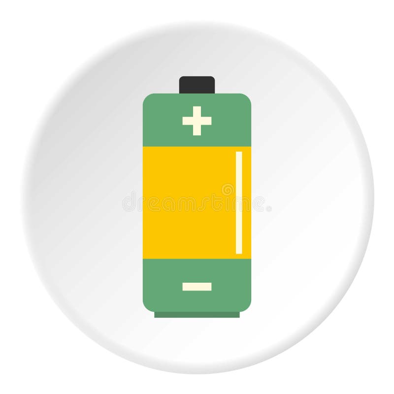 AA Alkaline Battery Icon Circle Stock Vector Illustration of