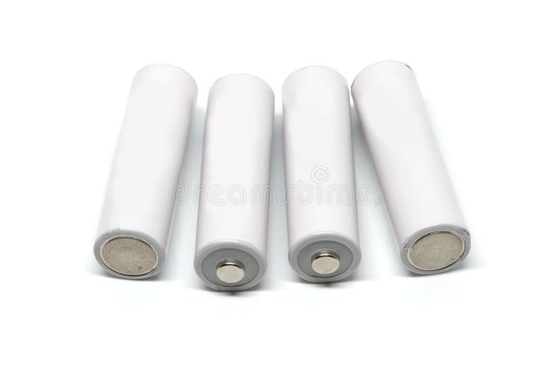 AA Battery on White Background. Stock Image Image of energy, plus