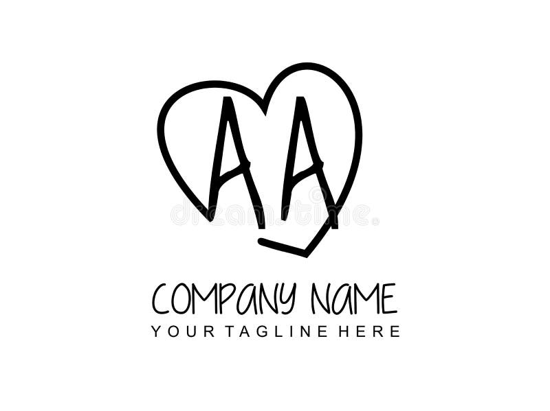 AA Signature Logo Template Vector Stock Vector - Illustration of ...