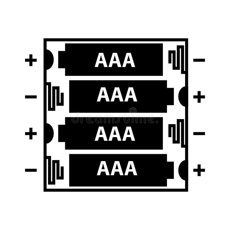 AAA Battery Icon, Vector Illustration Stock Vector Illustration of