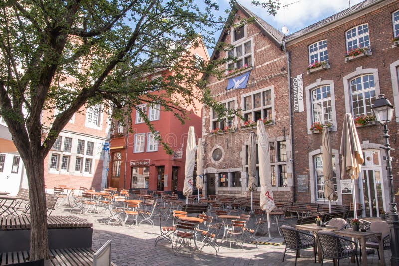 Aachen the Square "Im Hof" in the Old Part of the Town Editorial Image Image of european