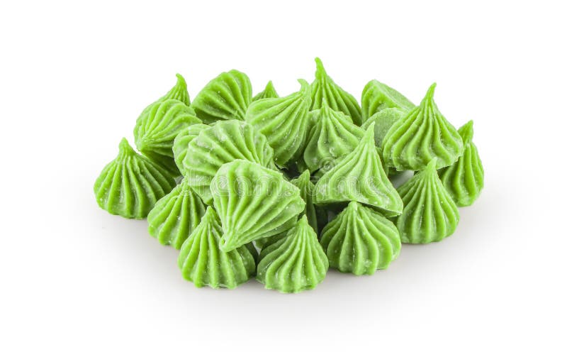 Aalaw ou alua thai bonbon traditionnel dessert doux isolé sur fond blanc avec chemin d'écrêtage thai ancien dessert appelé image stock