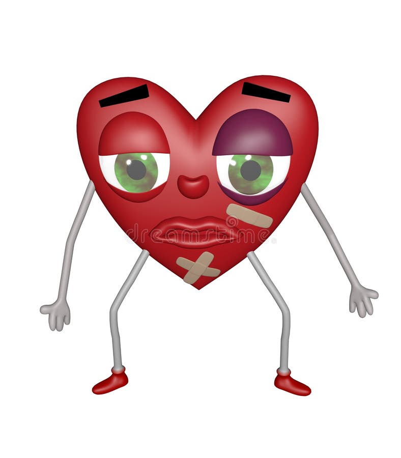 Aangevallen hart stock illustratie Aangevallen hart stock illustratie