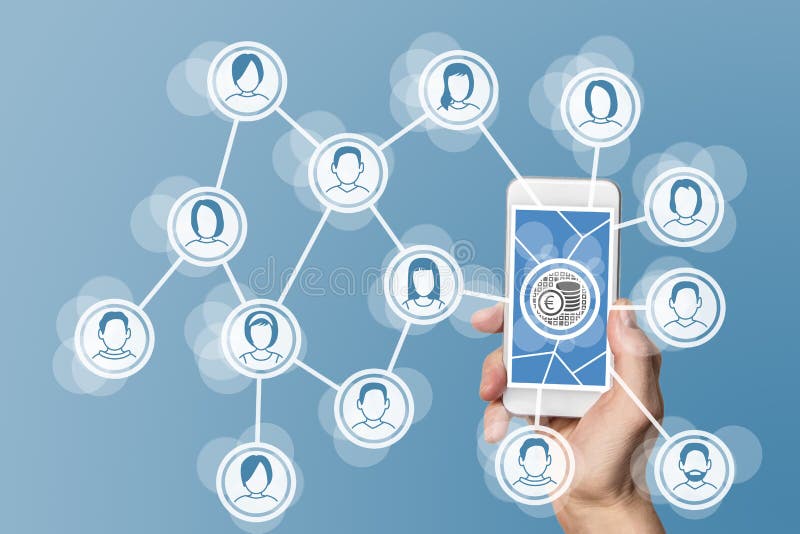 Aanmunting van digitale bedrijfsmodellen voor sociale netwerken stock foto Aanmunting van digitale bedrijfsmodellen voor sociale netwerken stock foto