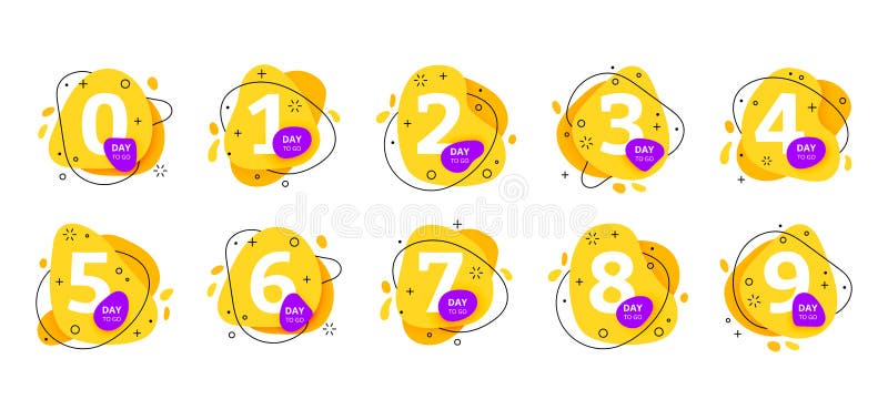 Aantal dagen om te gaan pictogram van de kentekens het laatste aftelprocedure vector illustratie Aantal dagen om te gaan pictogram van de kentekens het laatste aftelprocedure vector illustratie