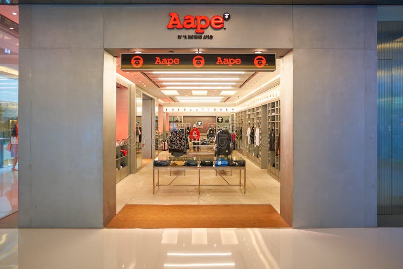 Aape shop in hong kong editorial photography. Image of kung 47084957