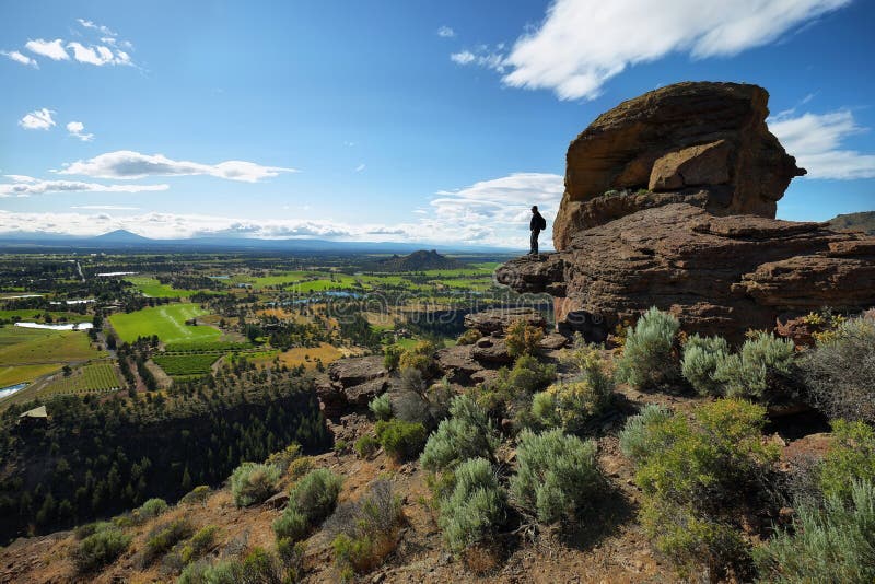 Aapgezicht, Smith Rock Park stock fotografie Aapgezicht, Smith Rock Park stock fotografie