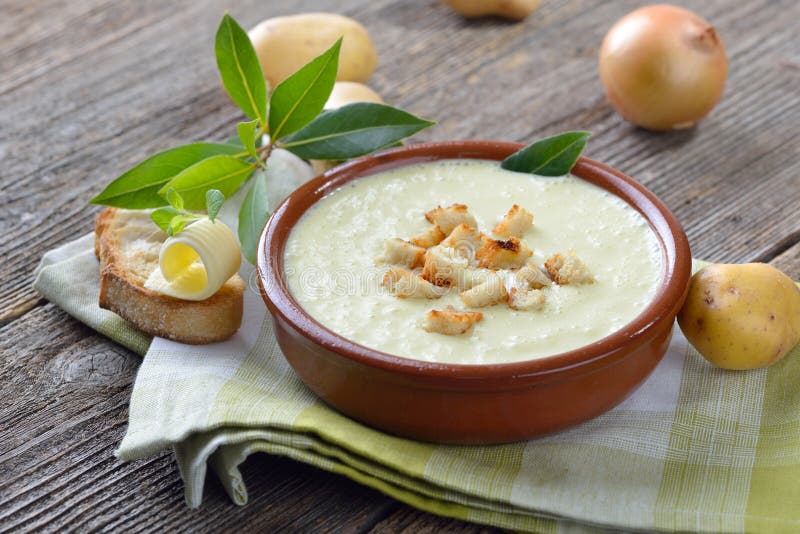 Aardappelsoep stock afbeeldingen Aardappelsoep stock afbeeldingen