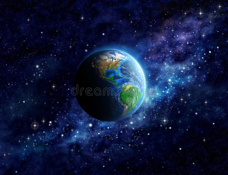 Aarde in kosmische ruimte