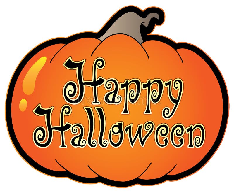 Feliz Halloween Cartão Com Abóbora Bonito. Feriados Personagem De Desenho  Animado. Vetor De Desenho Animado. Royalty Free SVG, Cliparts, Vetores, e  Ilustrações Stock. Image 190099284