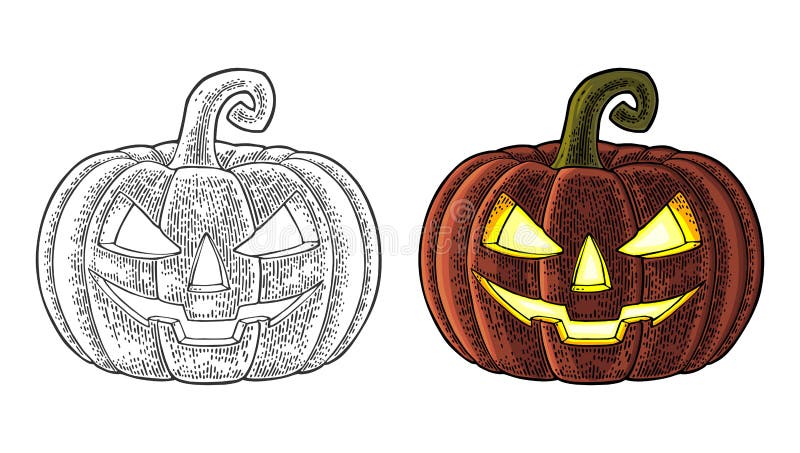 Cara Assustadora De Halloween. Ilustração Vetorial Royalty Free