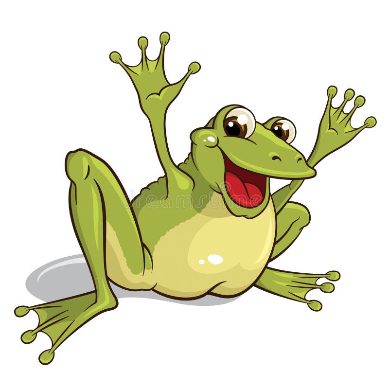 Illustration of a smiling frog isolated on a white background. Illustration of a smiling frog isolated on a white background