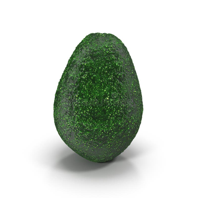 Abacate verde maduro em uma ilustração branca do fundo 3D ilustração do vetor Abacate verde maduro em uma ilustração branca do fundo 3D ilustração do vetor