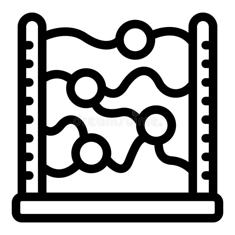 Pictograma Abacavir care afișează calculul și numărarea cu mărgele vector illustration
