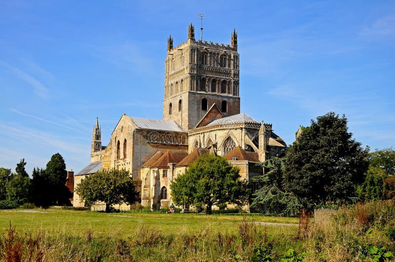 Abadía de Tewkesbury foto de archivo Abadía de Tewkesbury foto de archivo