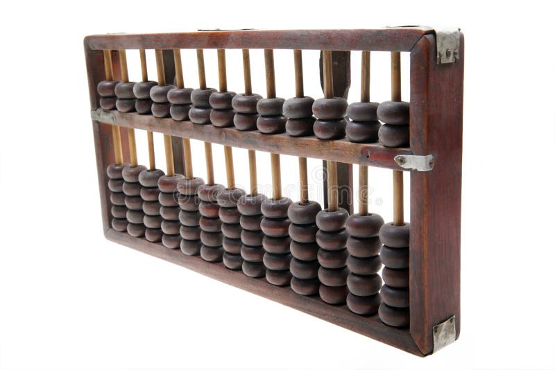 Chinese old abacus isolated on white. Chinese old abacus isolated on white.