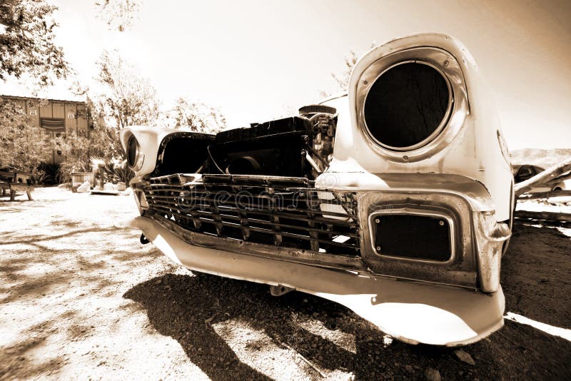 Abandoned antique usa car stock images