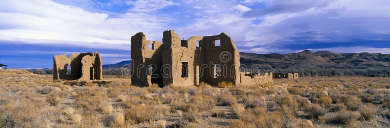 Abandoned Army Post, Circa 1860, Fort Churchill State Park, Nevada royalty free stock photos Abandoned Army Post, Circa 1860, Fort Churchill State Park, Nevada royalty free stock photos