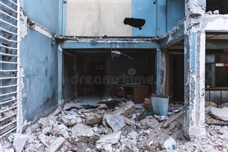 Abandoned Broken Horror Apartment Building Stock Photo Image of dirty