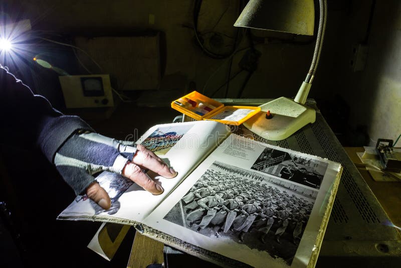 Abandoned bunker inventory royalty free stock photography