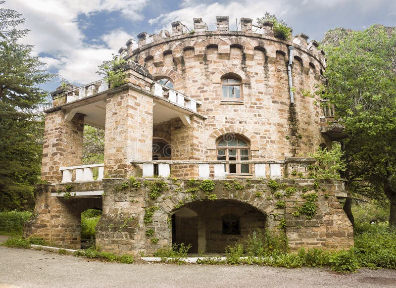 Abandoned castle in the Valley Narzanov. Zol`skiy district, Karachay-Cherkessia. royalty free stock photo Abandoned castle in the Valley Narzanov. Zol`skiy district, Karachay-Cherkessia. royalty free stock photo
