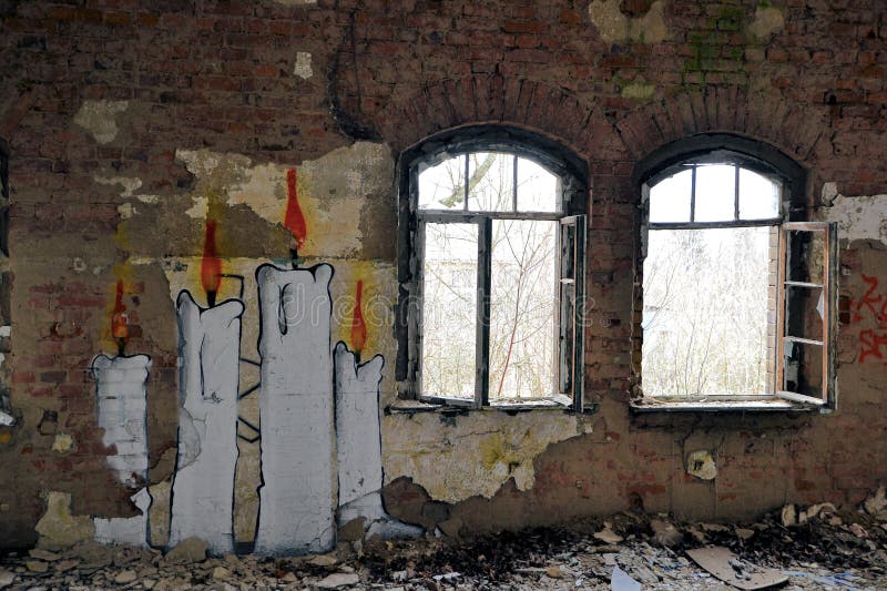 An abandoned and dilapidated industrial buildings. Dilapidated architecture stock images, royalty-free photos and pictures