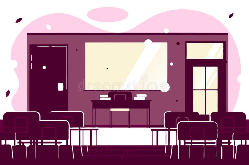 abandoned-empty-school-during-the-school-summer-holiday-stock