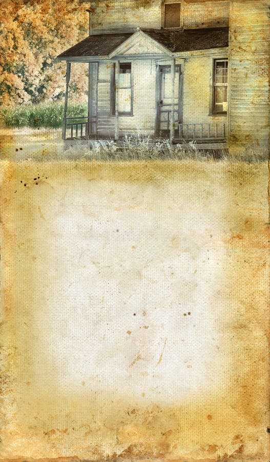 Abandoned Farmhouse Porch Grunge background