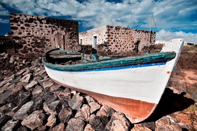 Abandoned fishermen boat