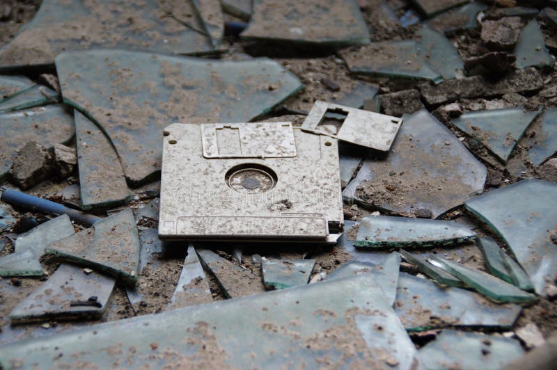 Broken floppy disk stock photo. Image of digital, drive 11949202