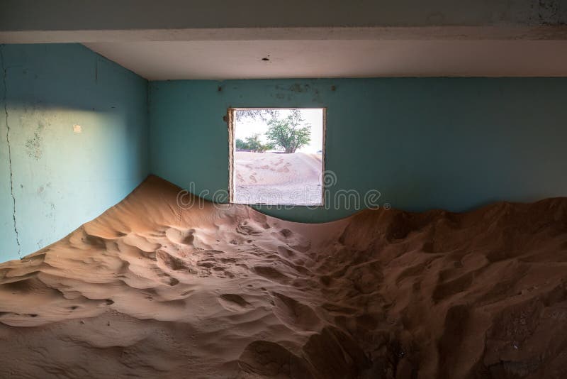 Abandoned Ghost Village In Arabian Desert Stock Image Image Of Arab