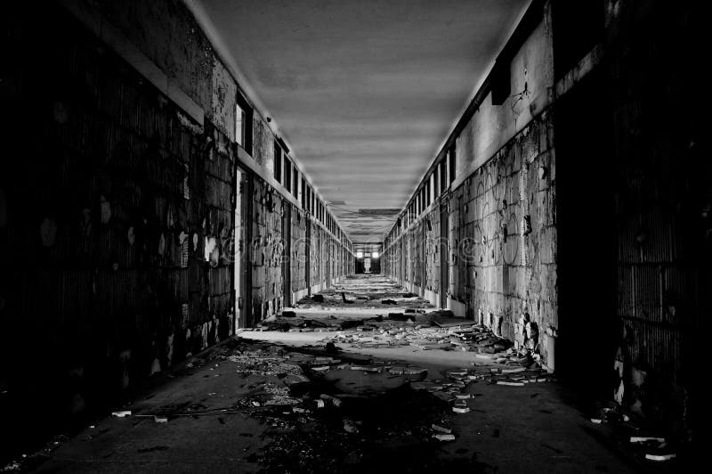 An abandoned hallway in the long forgotten Michigan Central Station in Detroit, Michigan.