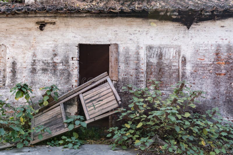 House with Broken Wooden Door Stock Photo Image of wooden, building