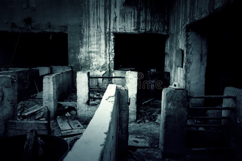 Abandoned interior house stock photos