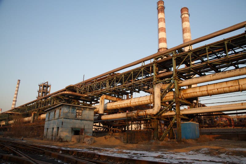 Abandoned iron factory stock image Abandoned iron factory stock image