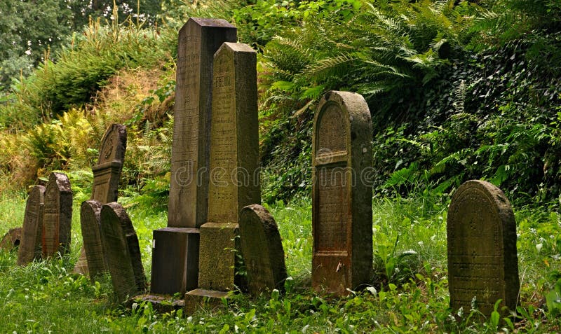 Abandoned jewish cemetery stock photography Abandoned jewish cemetery stock photography