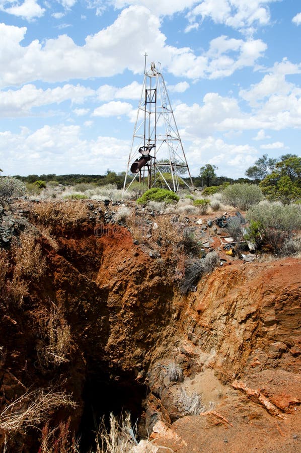Old Mine Shaft stock image. Image of mining, hoist, australia 104445491